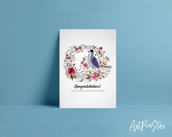 Congratulations The journey has just begun Personalized Graduation Achievement Gift Cards