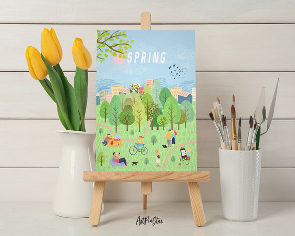 Scandinavian Forest Season Spring Customizable Season Greeting Cards