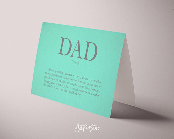 Dad meaning Father's Day Occasion Greeting Cards