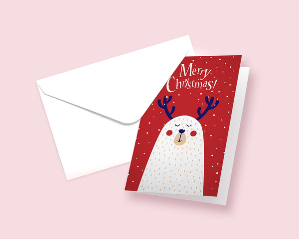 Merry Christmas-Deer Personalized Holiday Greeting Card Gifts