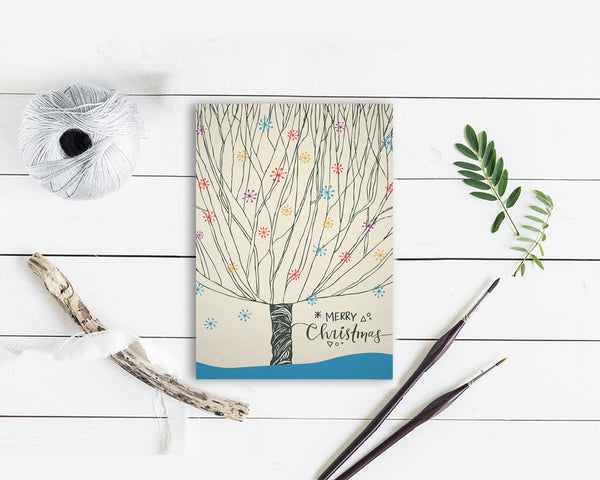 Merry Christmas Tree Personalized Holiday Greeting Card Gifts