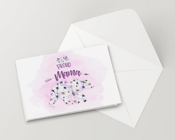 Proud Mama Bear Mother's Day Occasion Greeting Cards