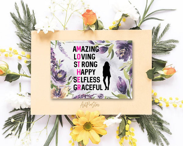 Amazing loving strong happy selfless graceful Mother's Day Occasion Greeting Cards