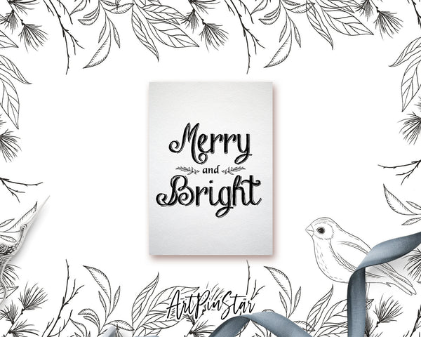 Merry and Bright Personalized Holiday Greeting Card Gifts