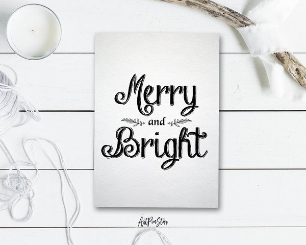 Merry and Bright Personalized Holiday Greeting Card Gifts