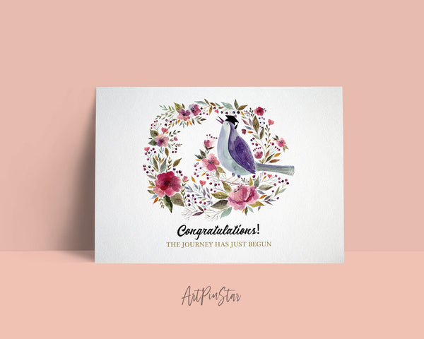 Congratulations The journey has just begun Personalized Graduation Achievement Gift Cards