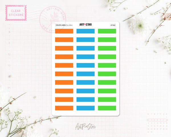 Color Label Clear Stickers
