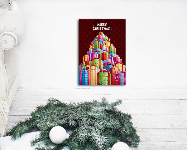 Christmas Gift Boxes B&W Personalized Holiday Greeting Card Gifts