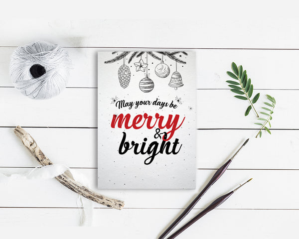 May your days be merry and bright Personalized Holiday Greeting Card Gifts