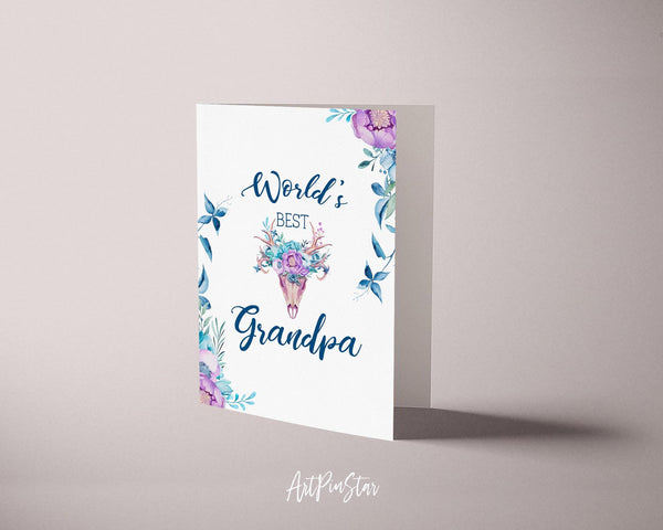 World's best grandpa Grandparents Occasion Greeting Cards