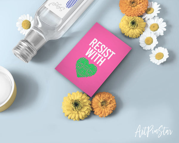 Resist With Green Love LGBTQ Pride Cards