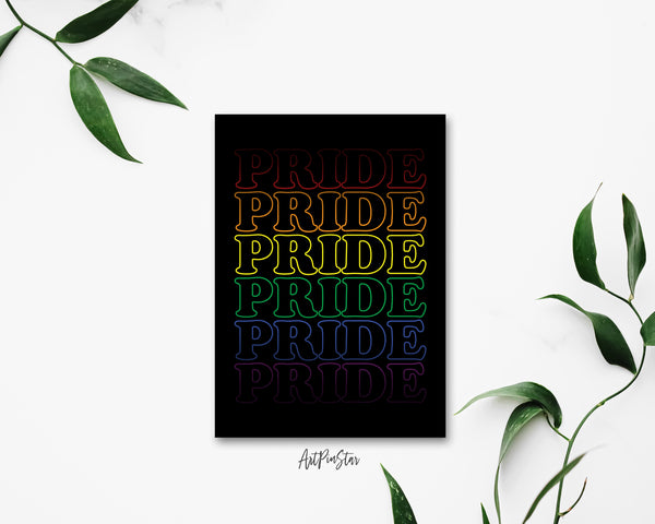 PRIDE in Pride Colors LGBTQ Pride Cards