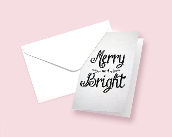 Merry and Bright Personalized Holiday Greeting Card Gifts