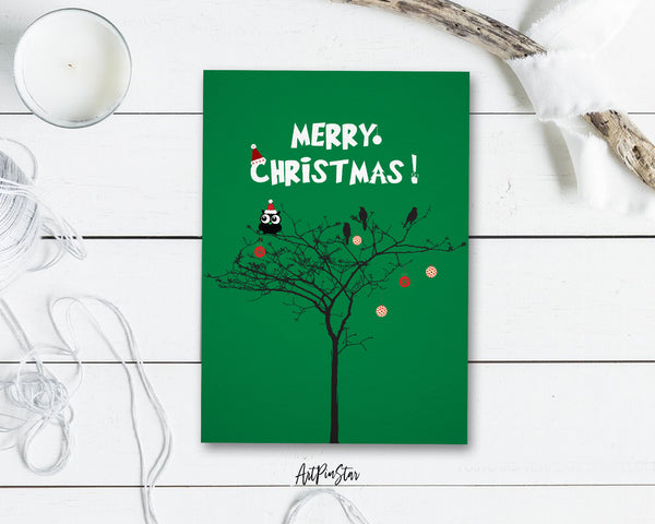 Merry Christmas Tree Personalized Holiday Greeting Card Gifts