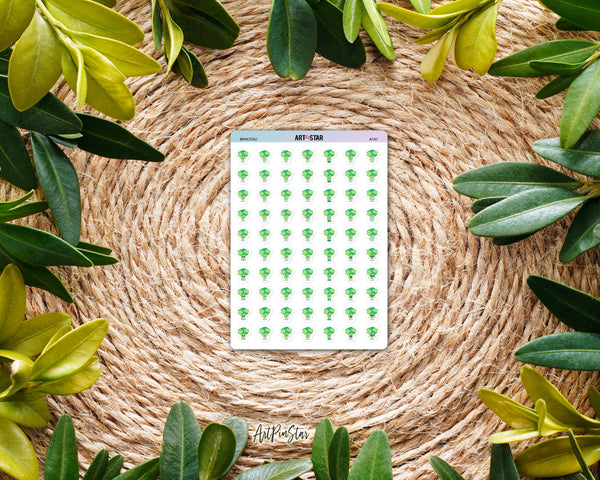 Broccoli Sticker White Stickers