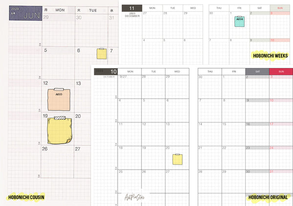 A037c | Monthly Sticky Note, A5 Yellow