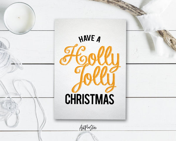 Have a holly jolly christmas Personalized Holiday Greeting Card Gifts