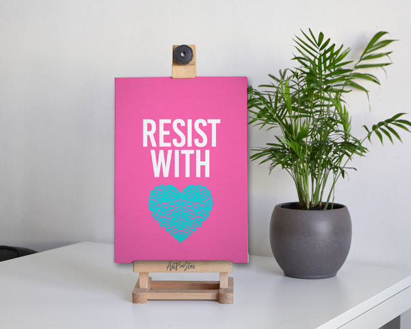 Resist With Aqua Love LGBTQ Pride Cards