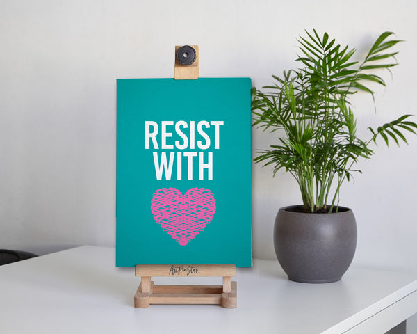 Resist With Pink Love LGBTQ Pride Cards