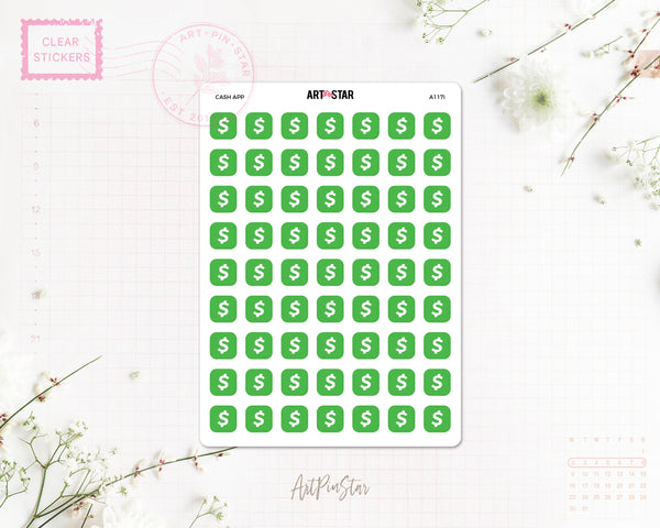 Shopping Icon Clear Stickers