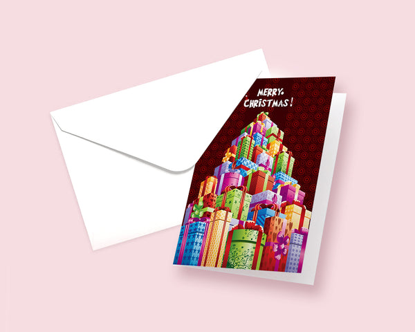 Christmas Gift Boxes B&W Personalized Holiday Greeting Card Gifts
