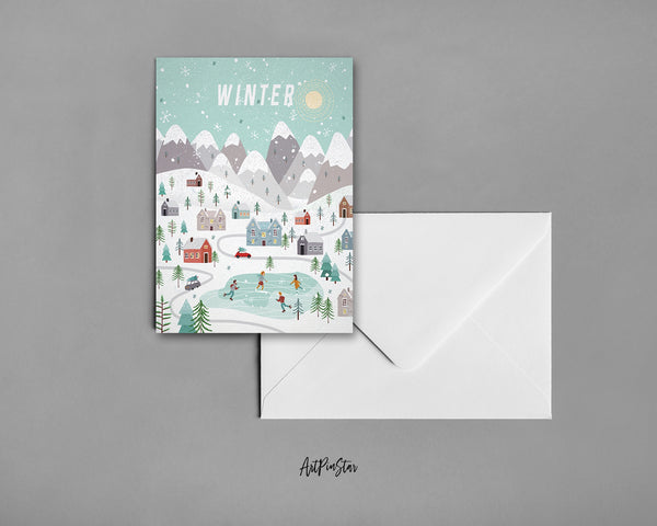 Seasonal Trees Autumn Customizable Season Greeting Cards