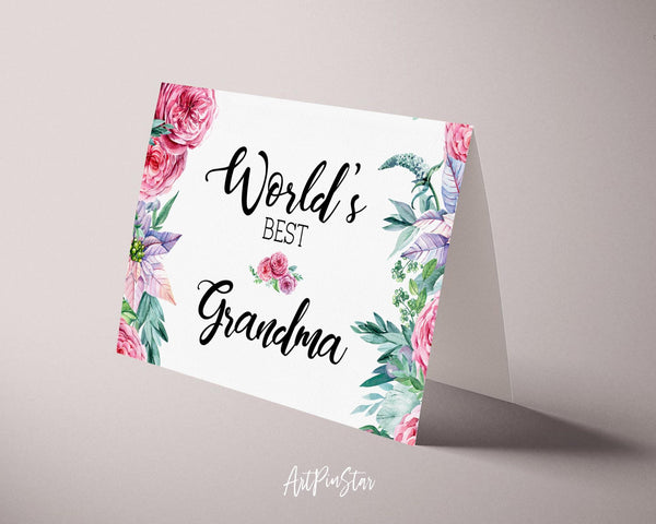 World's best grandma Grandparents Occasion Greeting Cards
