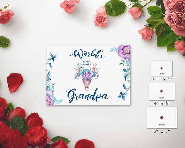 World's best grandpa Grandparents Occasion Greeting Cards