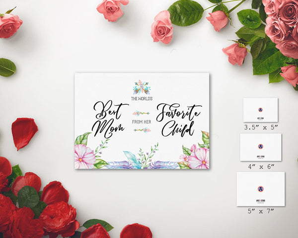 To the world's best mom from her favorite child Mother's Day Occasion Greeting Cards