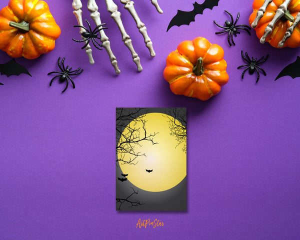 Halloween Party Full Moon Custom Holiday Greeting Card