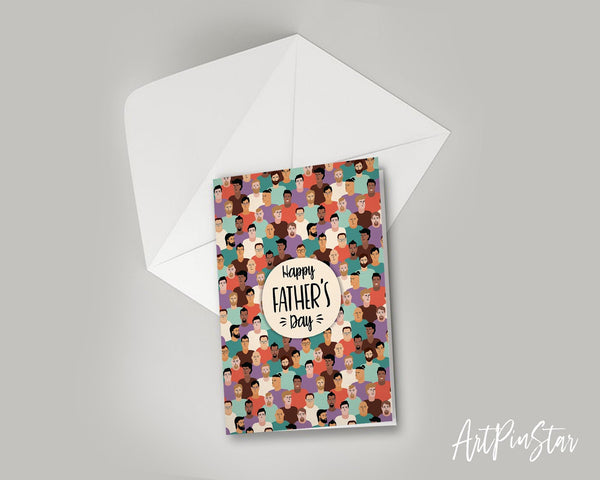 Happy Daddy Face Father's Day Greeting Cards