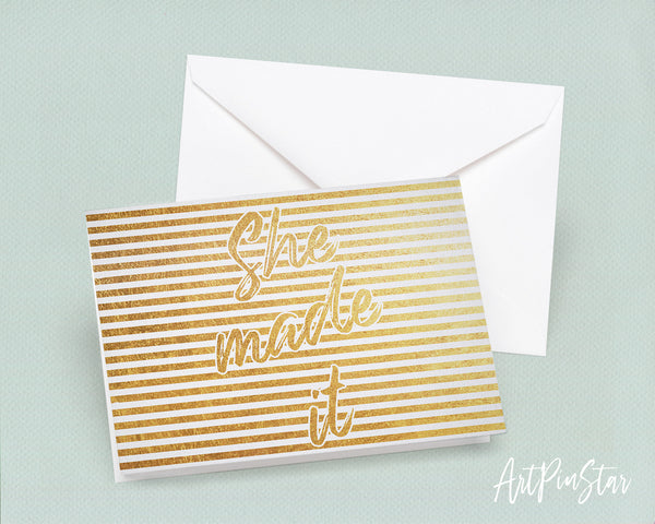 She made it Personalized Graduation Achievement Gift Cards