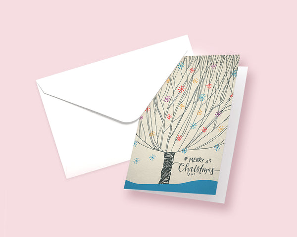 Merry Christmas Tree Personalized Holiday Greeting Card Gifts