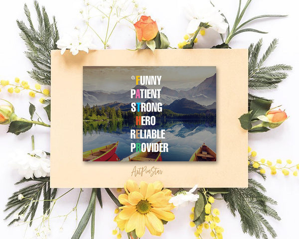 Father Funny Patient Strong Hero Reliable Provider Father's Day Occasion Greeting Cards