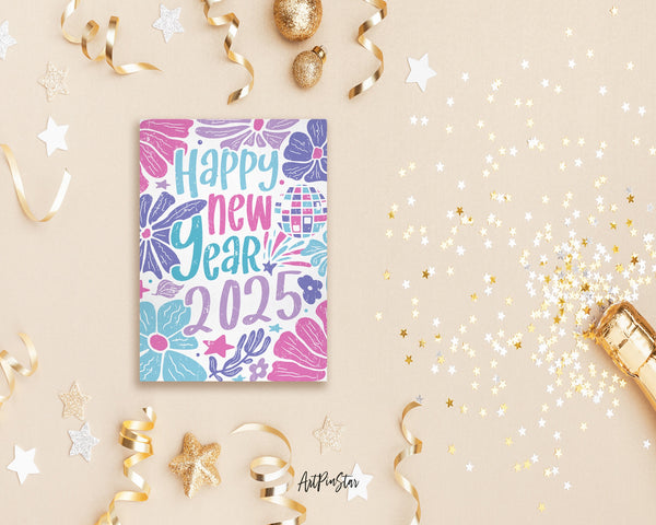 Boho Happy New Year 2025 Amazing Customized Greeting Card