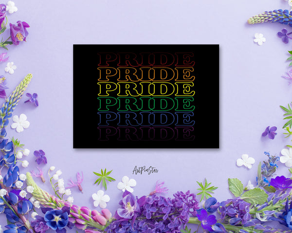 PRIDE in Pride Colors LGBTQ Pride Cards