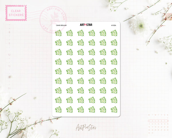 Cash Clear Stickers