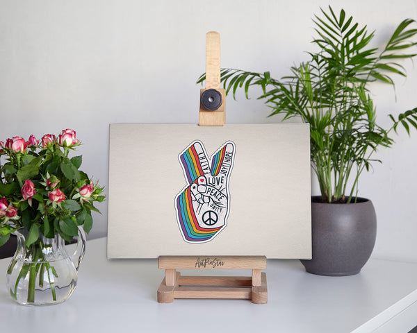 Peace Hand Gesture Sign Love LGBTQ Pride Cards