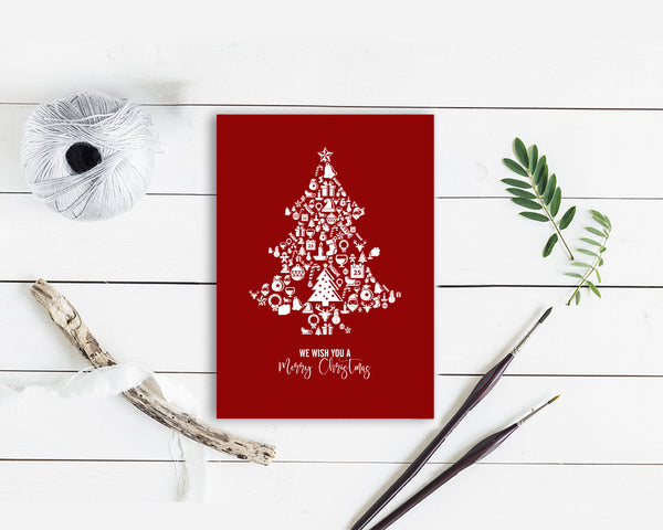 We wish you a Merry Christmas Personalized Holiday Greeting Card Gifts