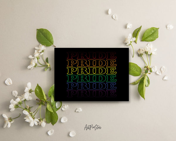 PRIDE in Pride Colors LGBTQ Pride Cards