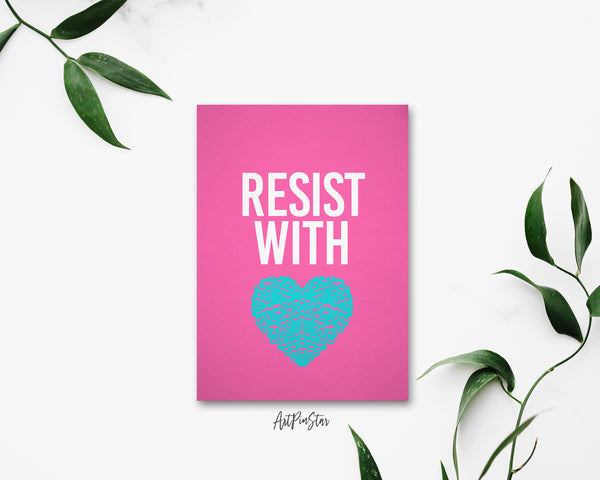 Resist With Aqua Love LGBTQ Pride Cards