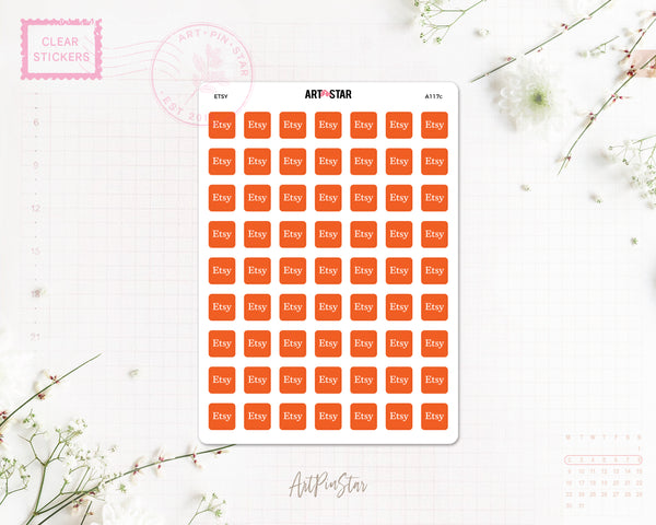Shopping Icon Clear Stickers