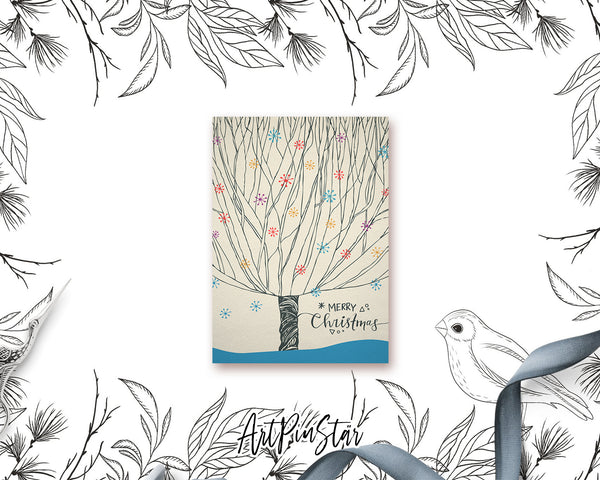 Merry Christmas Tree Personalized Holiday Greeting Card Gifts