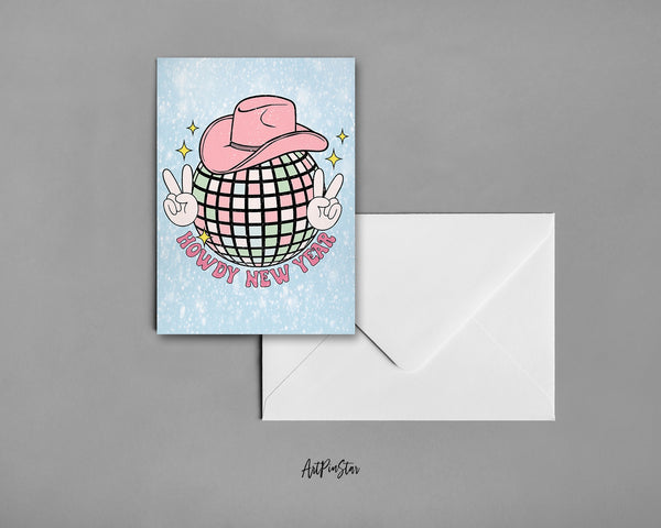 Howdy New Year New Year Customized Greeting Card