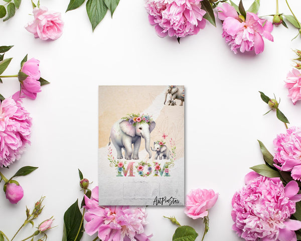Mothers Day Elephante Mom Father's Day Greeting Cards