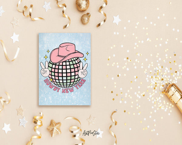 Howdy New Year New Year Customized Greeting Card