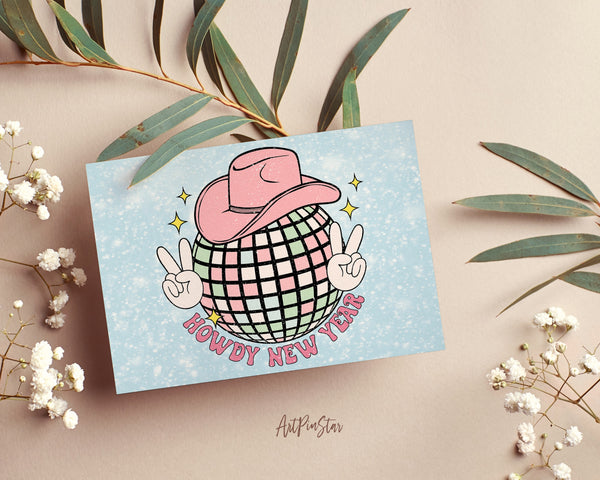 Howdy New Year New Year Customized Greeting Card