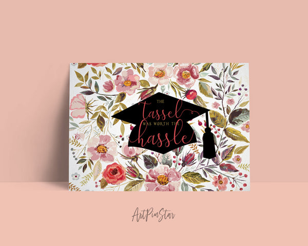 The tassel was worth the hassle Personalized Graduation Achievement Gift Cards