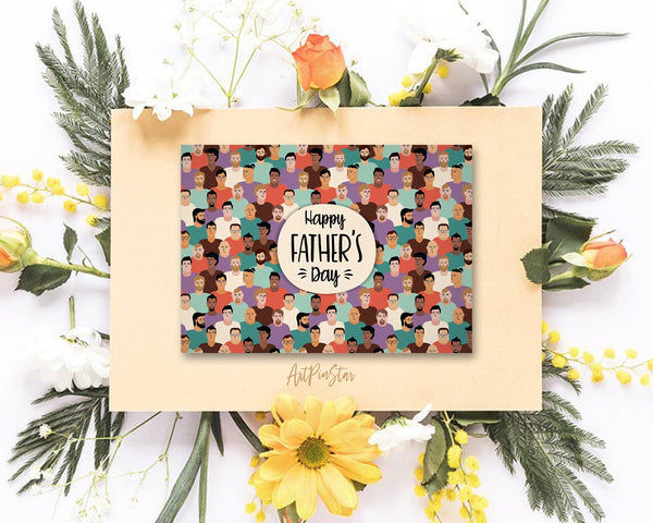 Happy Daddy Face Father's Day Greeting Cards