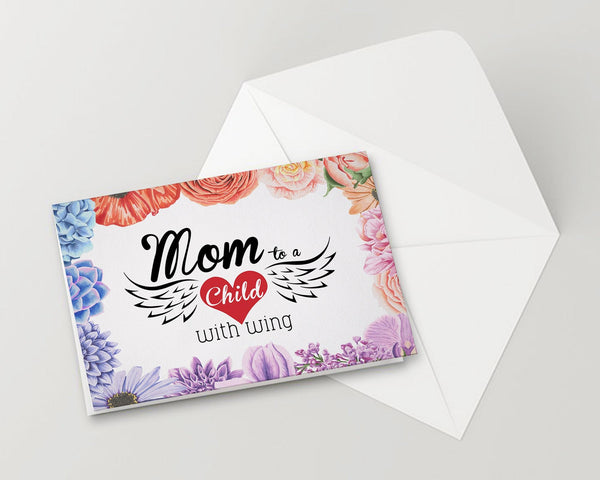 Mom to a child with wings Mother's Day Occasion Greeting Cards